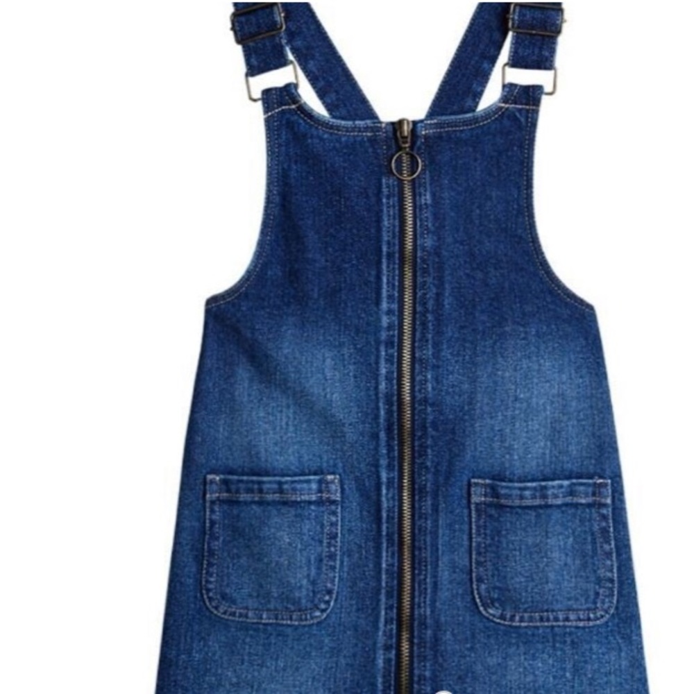 Girls Fakids brand denim jumper dress size large